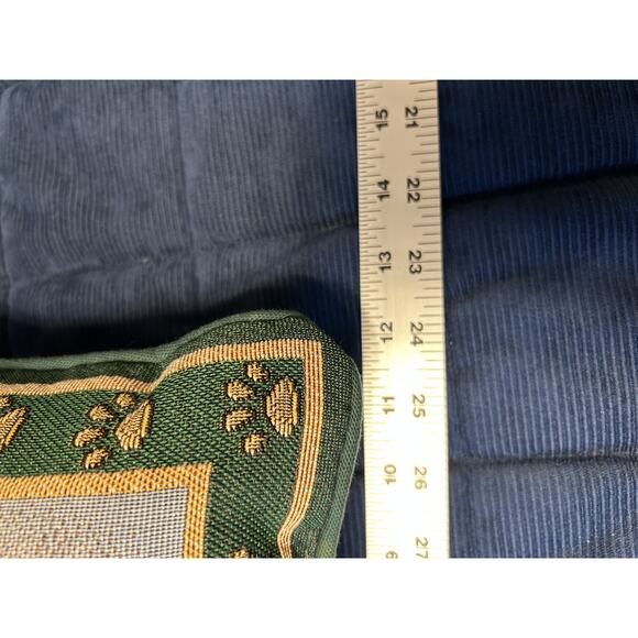 Vintage Cat Tapestry Pillow Happiness Is Being Owned By A Cat 11X8 New Cottage - Picture 7 of 8